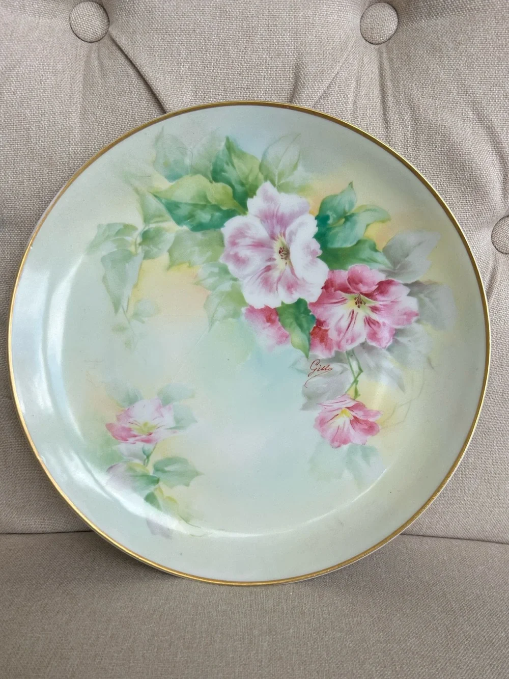 Limoges Green-Stamped Porcelain Mark